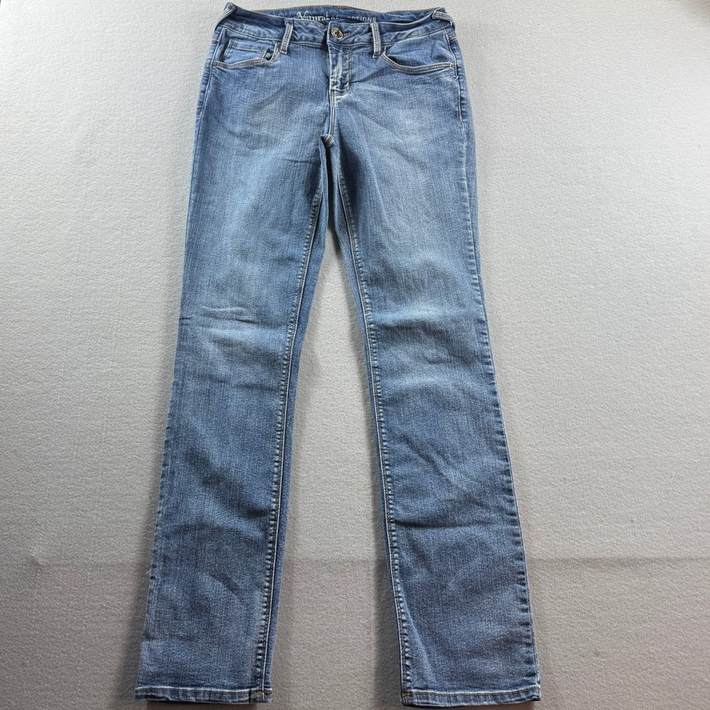 Natural Reflections Jeans Women 4A Blue Denim Straight Leg Stretch